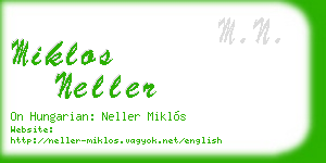 miklos neller business card